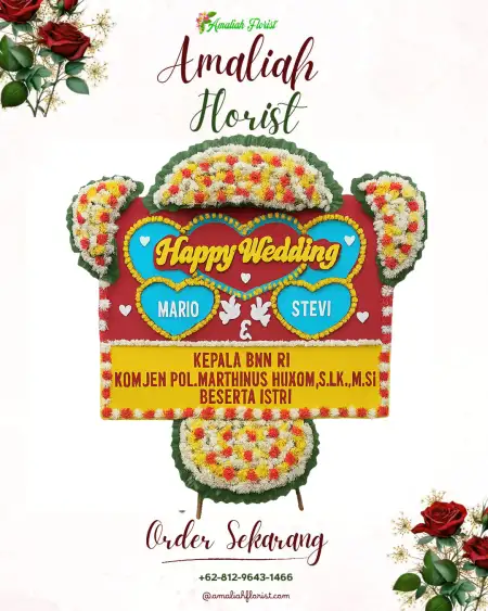 Papan Bunga Pernikahan Pakang